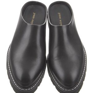 Jenni Kayne Black Women’s Lug Leather Mules